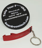 Boardroom Tech F***ING SKIER STICKER & THIRST AIDER BOTTLE OPENER