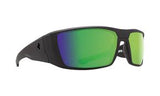 SPY DIRK MATTE BLACK - HAPPY BRONZE POLAR w/ GREEN SPECTRA