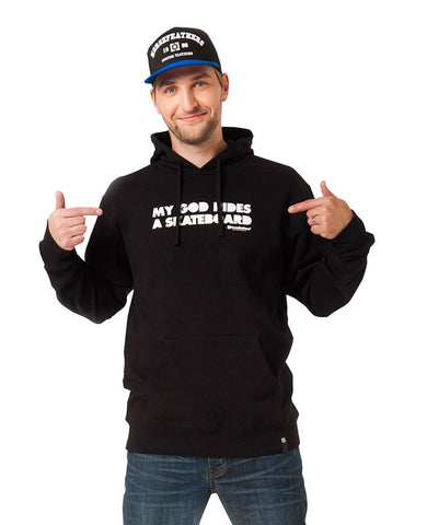 Horsefeathers MY GOD RIDES A SKATEBOARD HOODIE