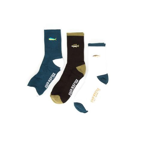 Salty Crew HAPPY FISH SOCK 3 PACK