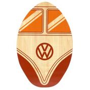 VW Wooden Skimboard - 30" Oval Surf Skimmer board - 7 ply - Red Camper Van