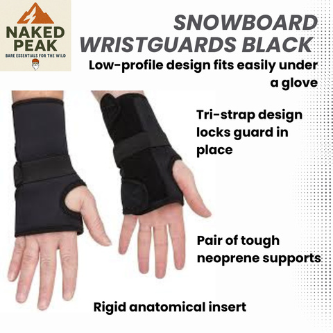 Snowboard Wristguards Black