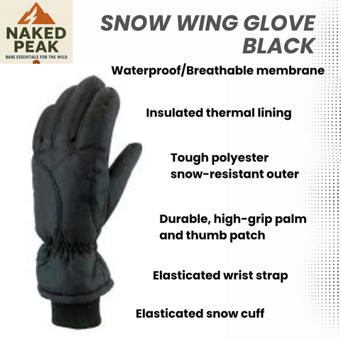 Snow Wing Glove Black